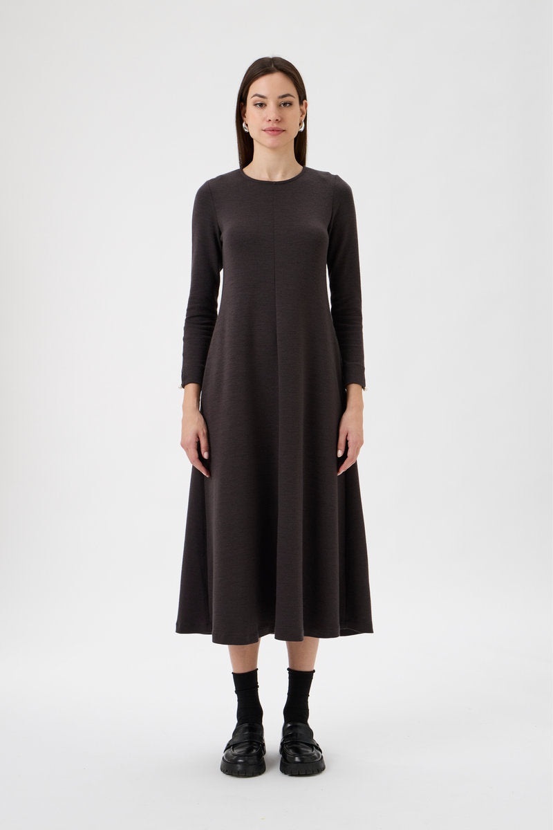 Flared Skirt Dress - 9505 Cioccolato