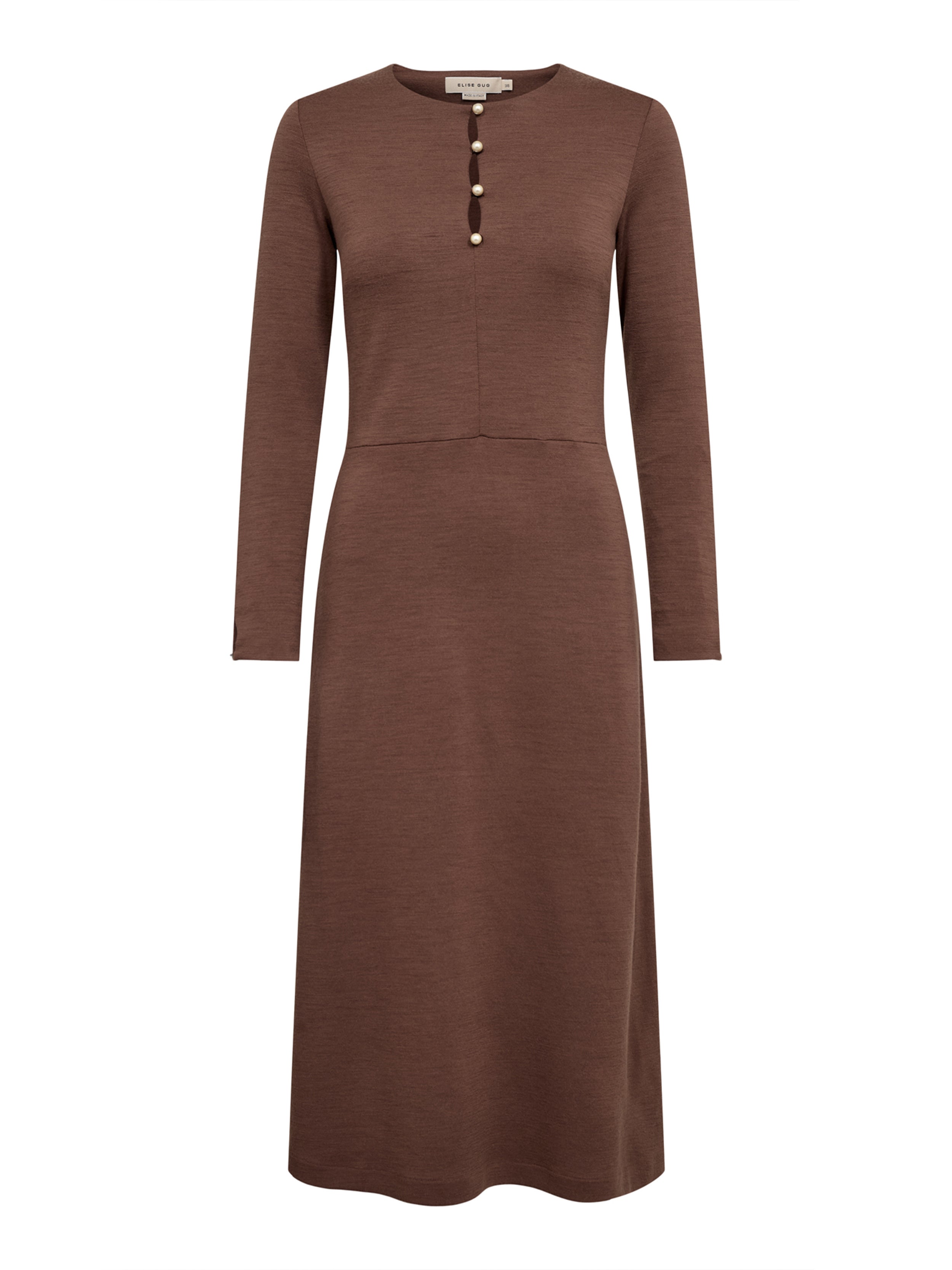 Dress with Ruffled Cuffs in Darfo – 9525 Ambra