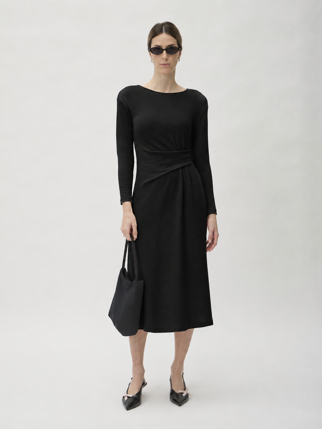 Dress with Waist Details in Darfo – 9526 Black