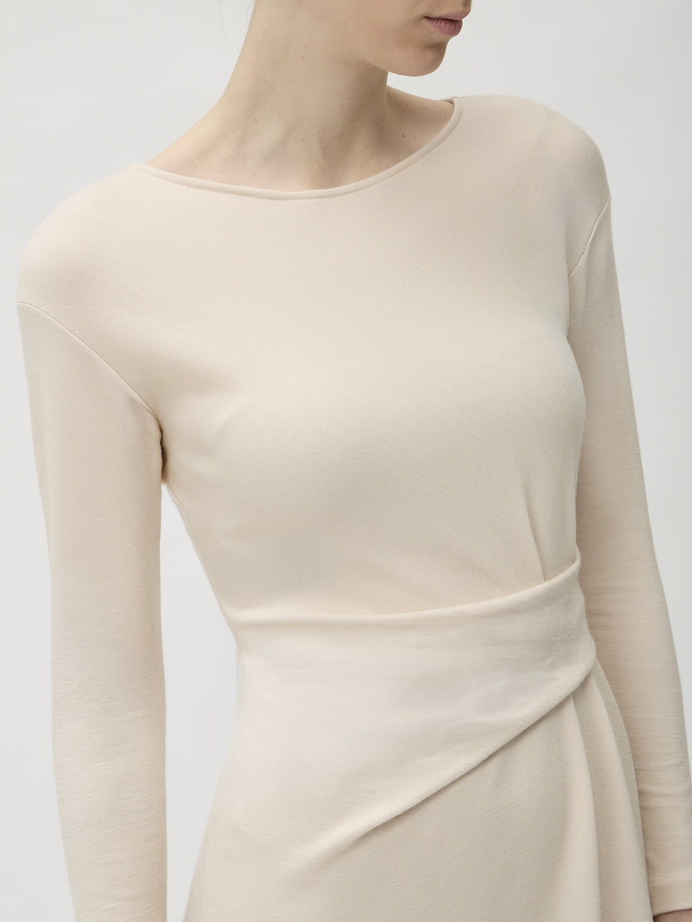 Dress with Waist Details in Darfo – 9526 Cream