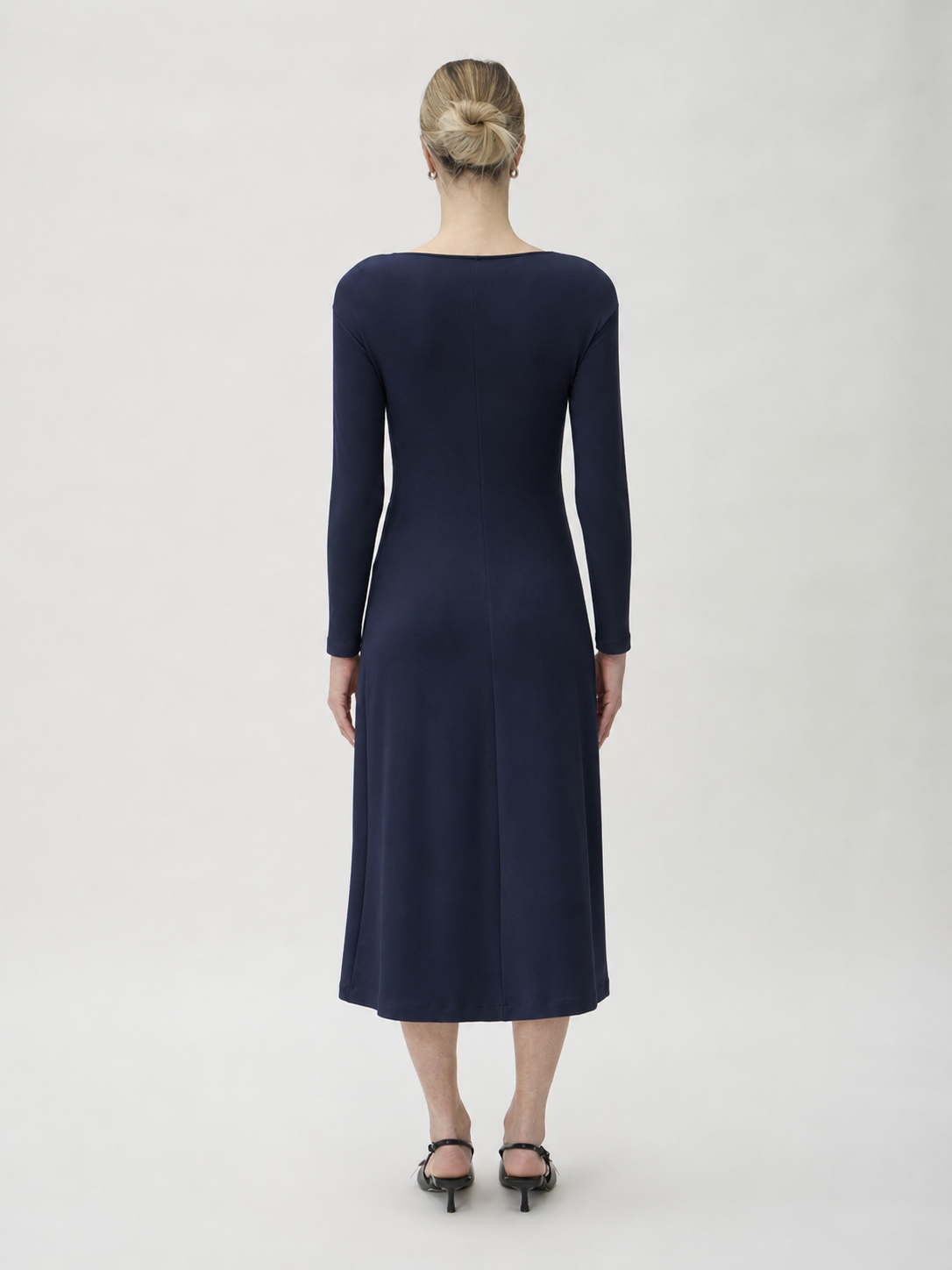 Dress with Waist Details in Darfo – 9526 Blue