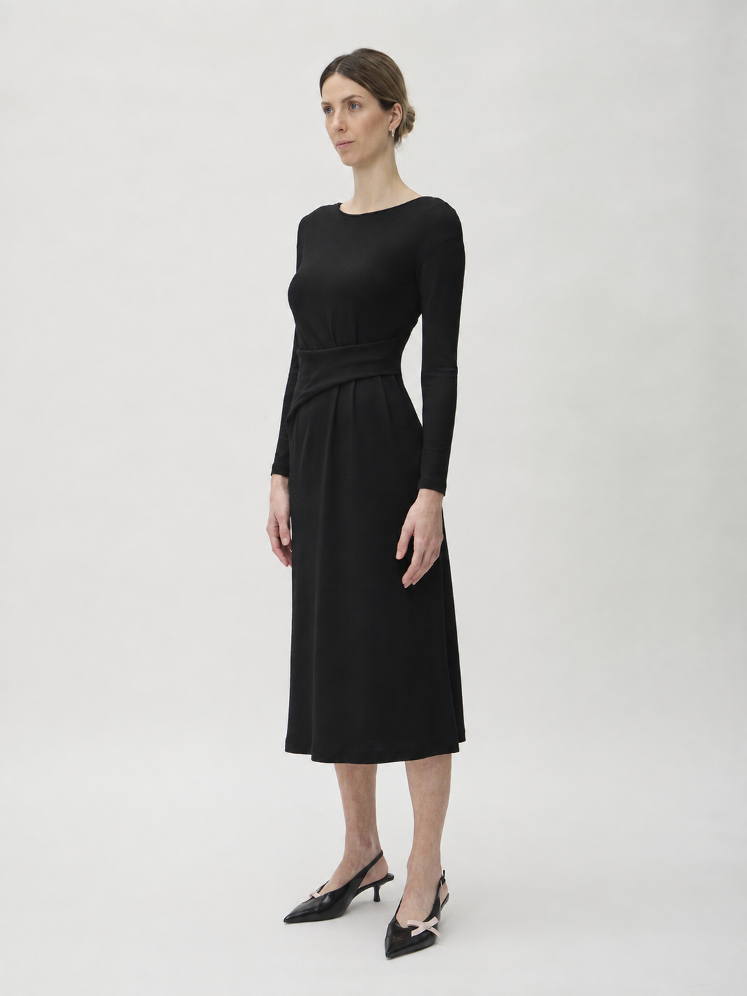 Dress with Waist Details in Darfo – 9526 Blue