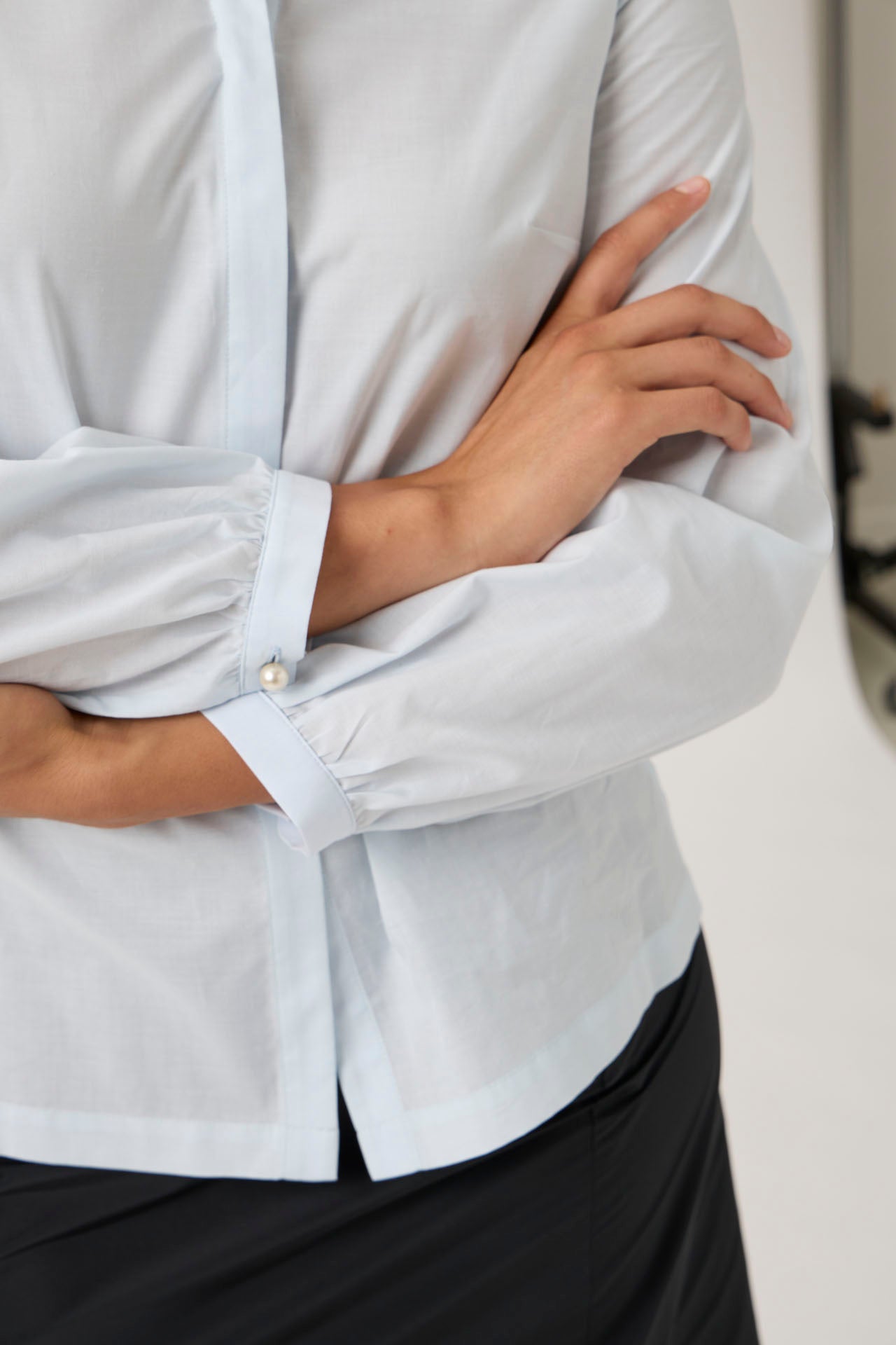 Mandarin Collar Shirt - Light Green