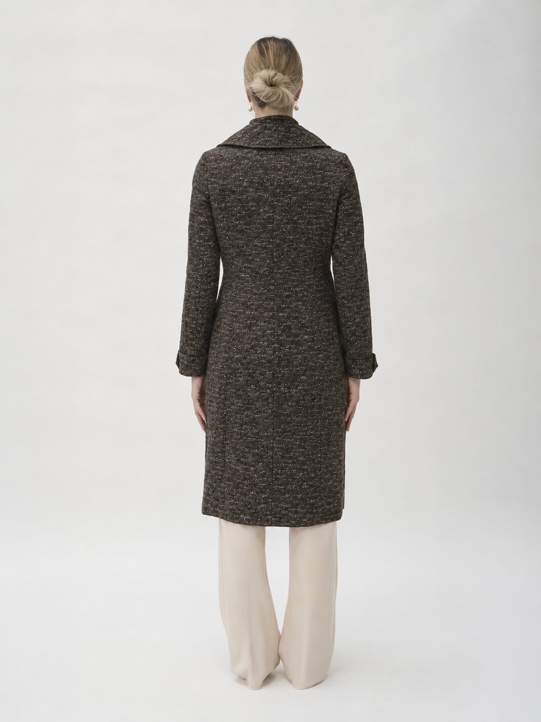 Double-Breasted Coat in Kangoo – 6001 Tweed Melange