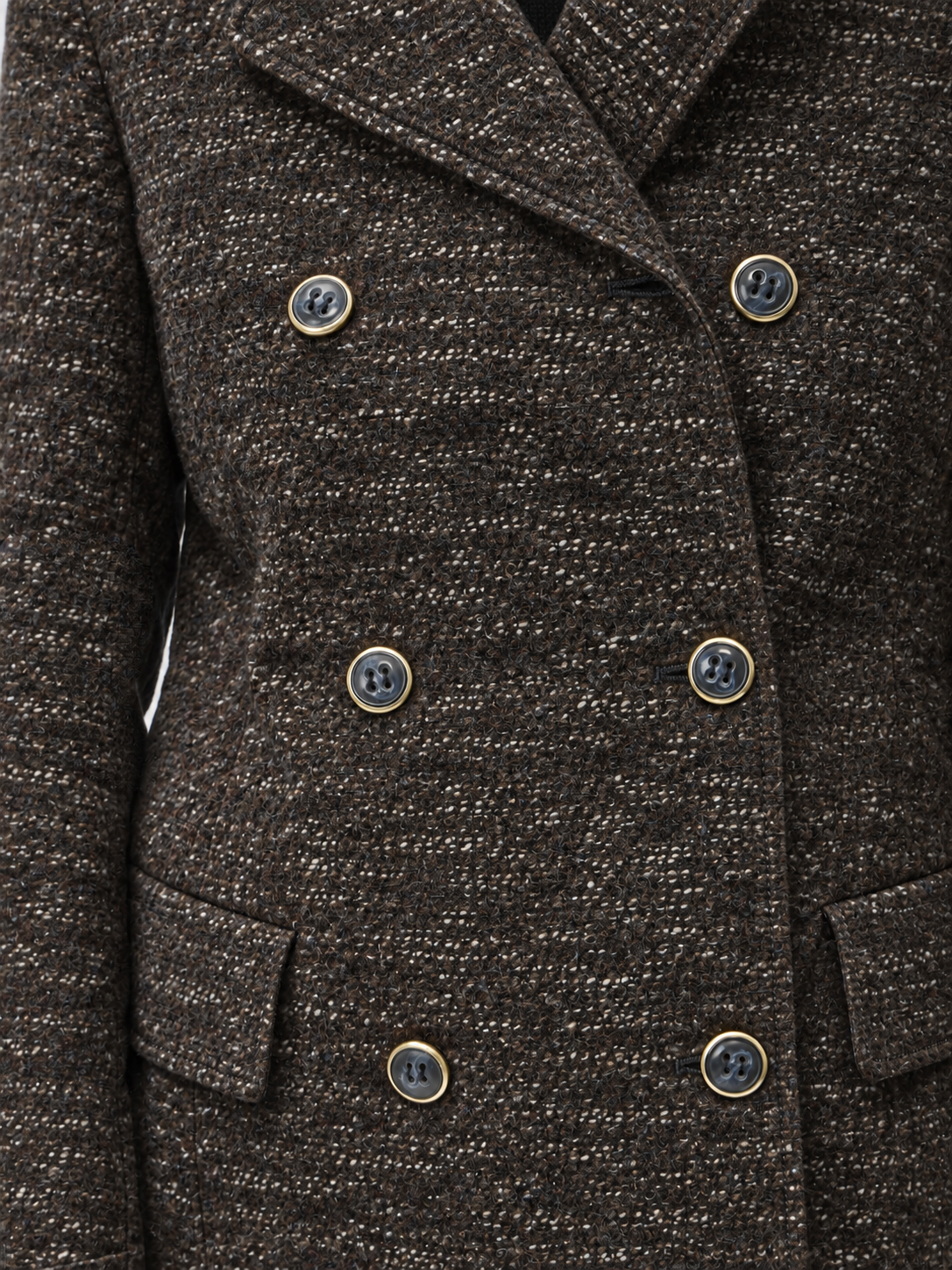 Double-Breasted Coat in Kangoo – 6001 Tweed Melange
