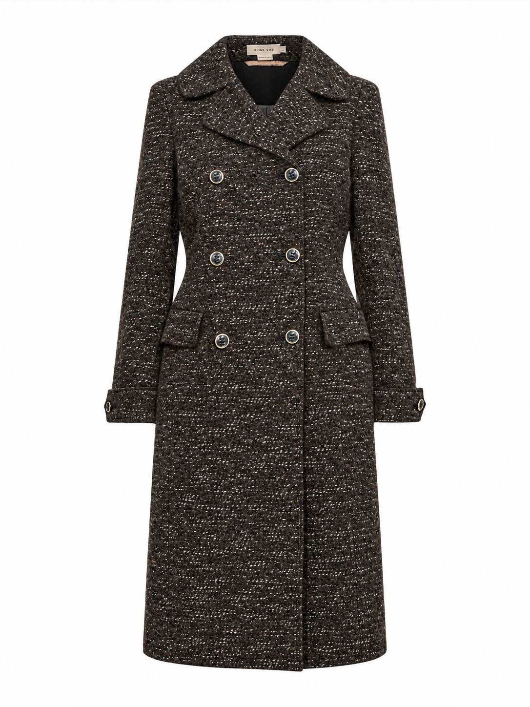 Double-Breasted Coat in Kangoo – 6001 Tweed Melange