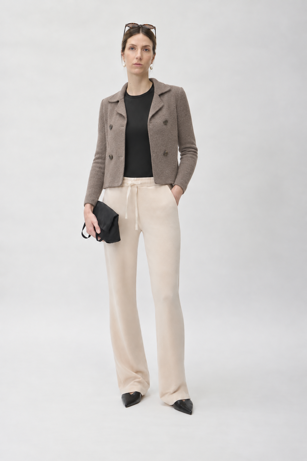 Double-Breasted Merino Jacket – 7080 Brown