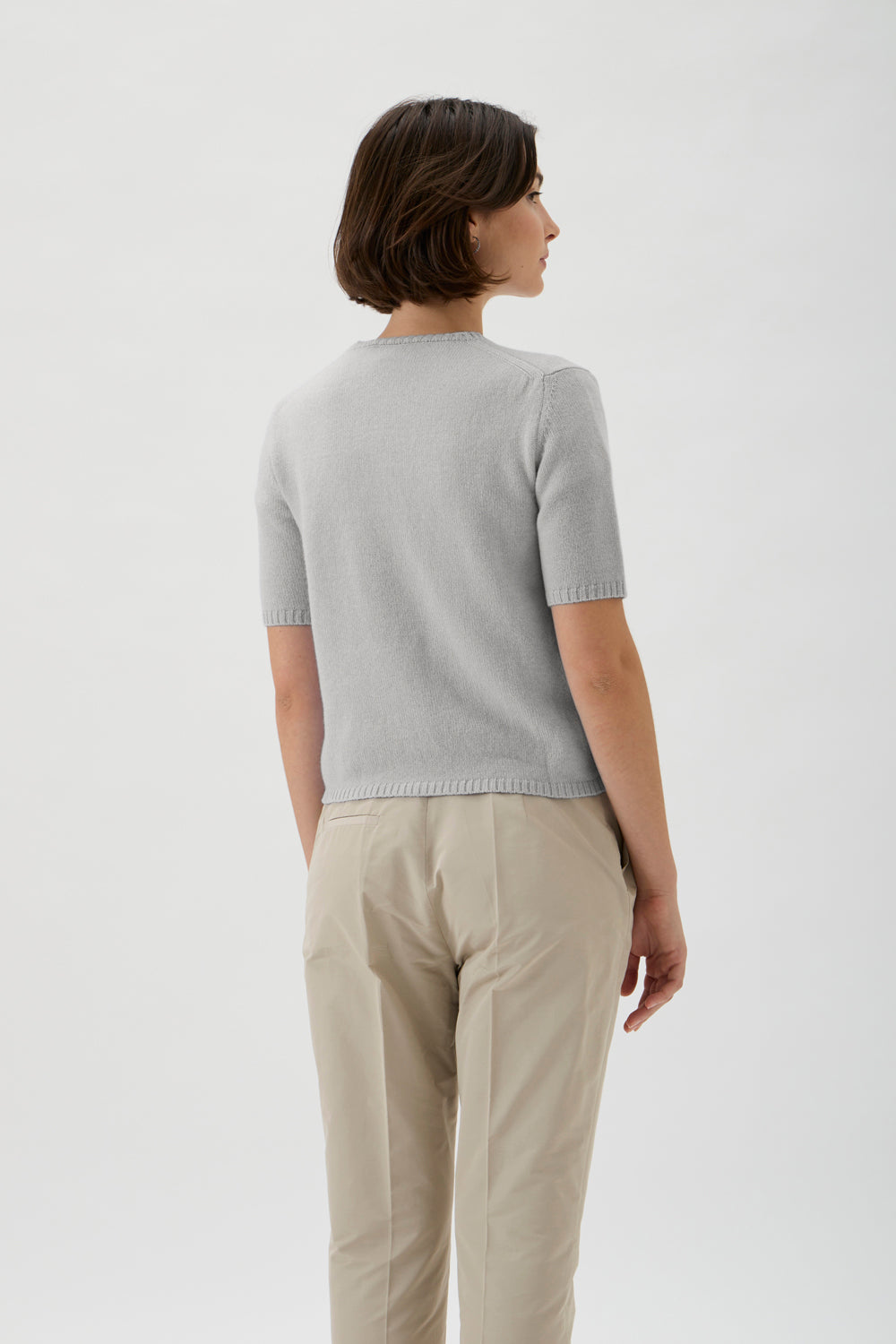 Short Sleeve Merino Sweater – Matis 7067SL Light Grey