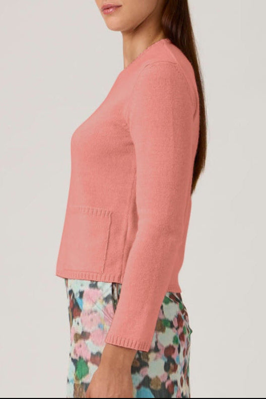 Soft Wool-Cashmere Sweater with Patch Pockets - 7067PT - Antica Rosa