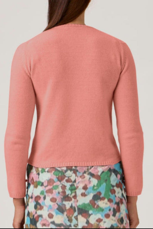 Soft Wool-Cashmere Sweater with Patch Pockets - 7067PT - Antica Rosa