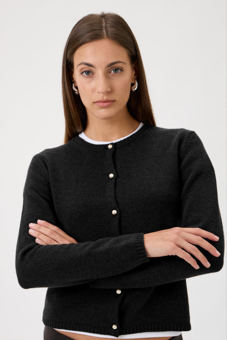 Cardigan With Long Sleeves - Matis - 7069 Black