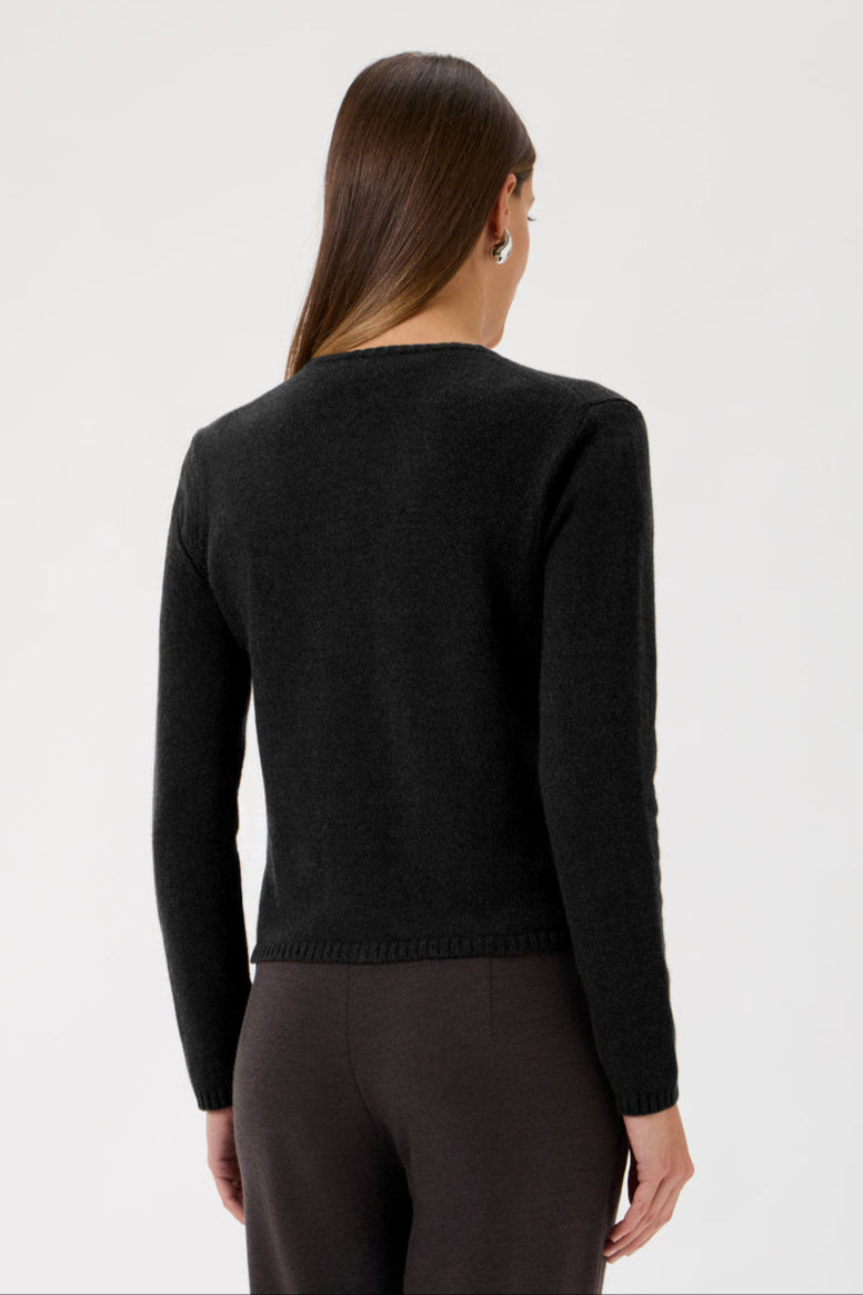 Cardigan With Long Sleeves - Matis - 7069 Black