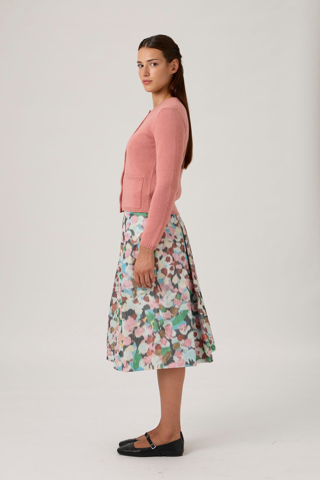 Soft Wool-Cashmere Sweater with Patch Pockets - Antica Rosa