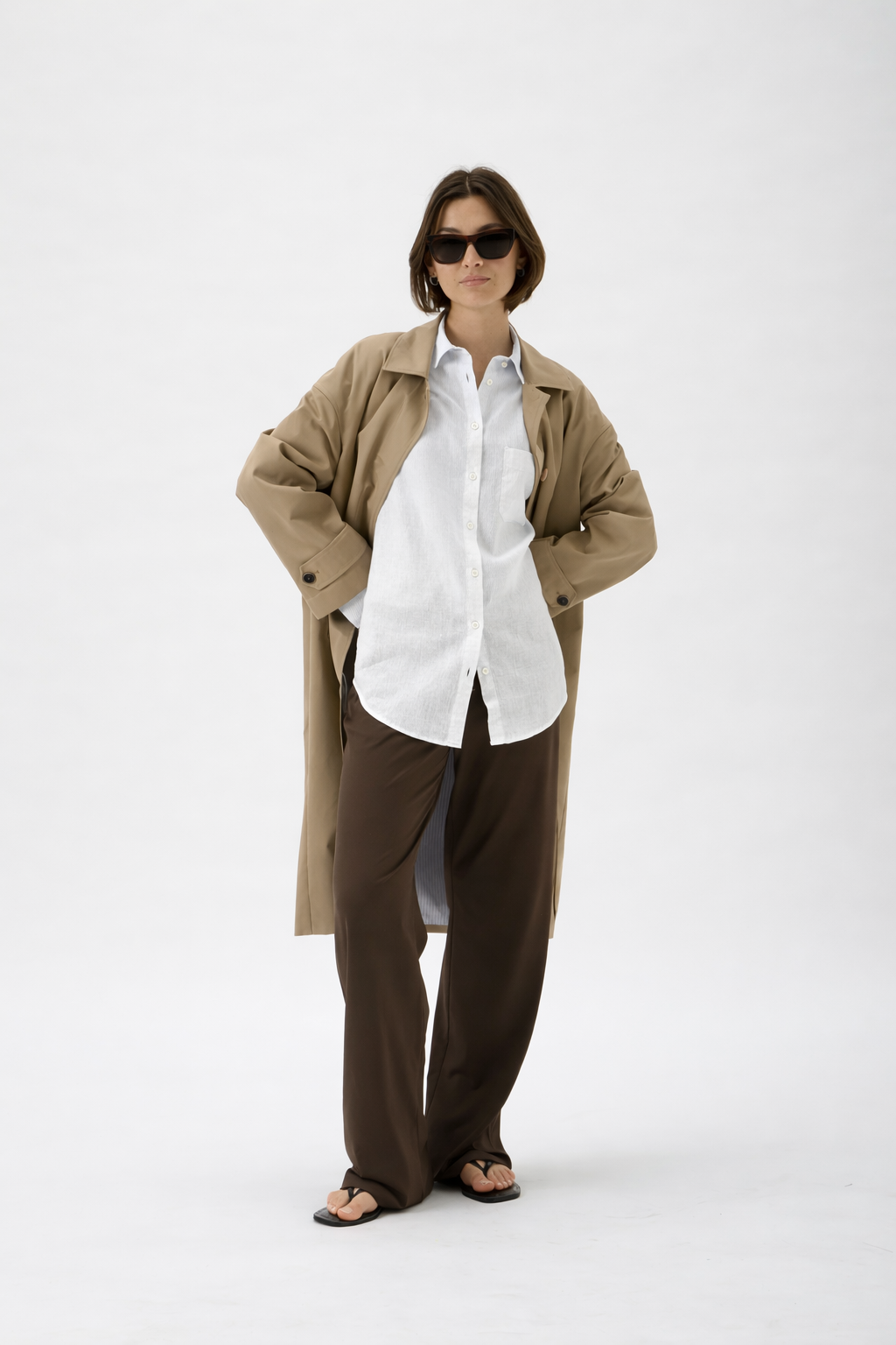 Boyfriend Cotton Shirt – Maxlin 2241 WHITE