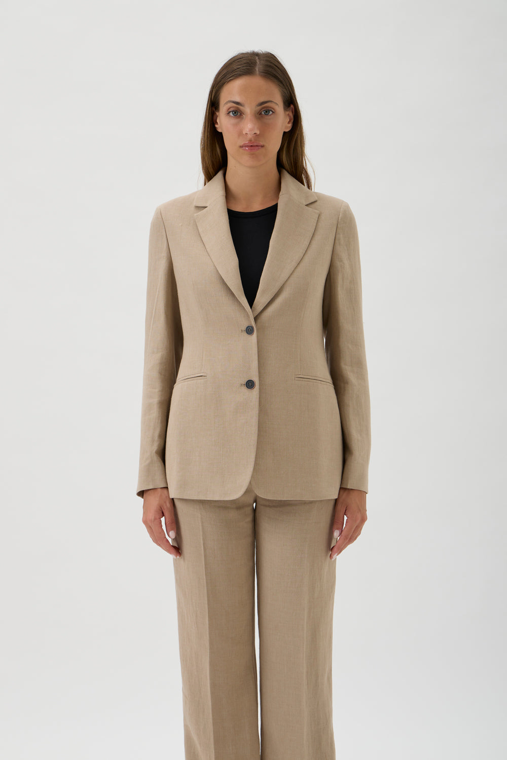 Classic Linen Blazer – 5004 Minorca 5034 CAMMELLO