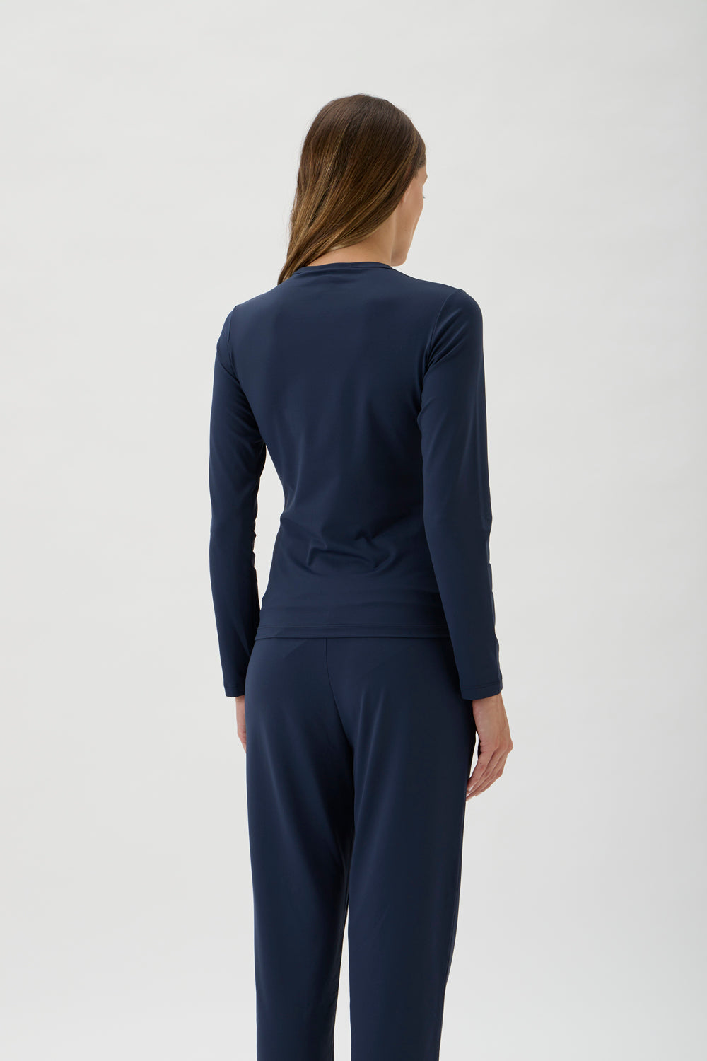 Long-Sleeve Fitted T-Shirt - Nair 1002ML Blue Crew