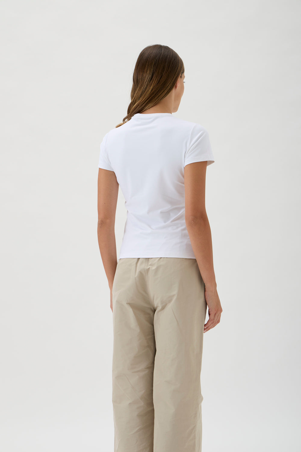 Short-Sleeve Fitted T-Shirt in Nair - 1002 White