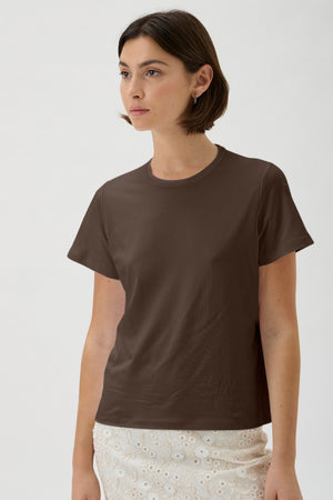 Loose Fitted Classic T-shirt - Nair 1166 CIOCCOLATO