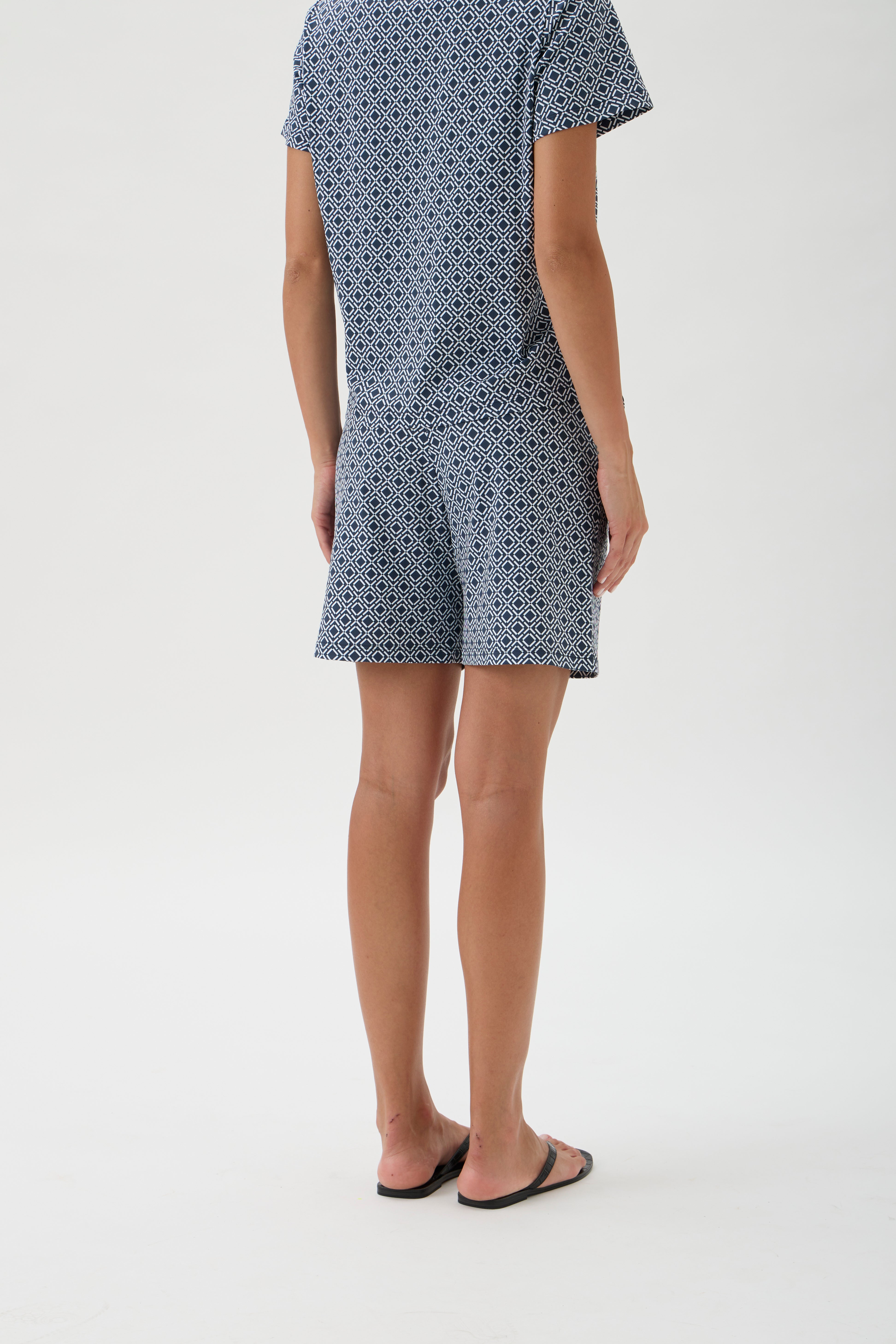 Drawstring Shorts - 458S Print Nair Blue Crew