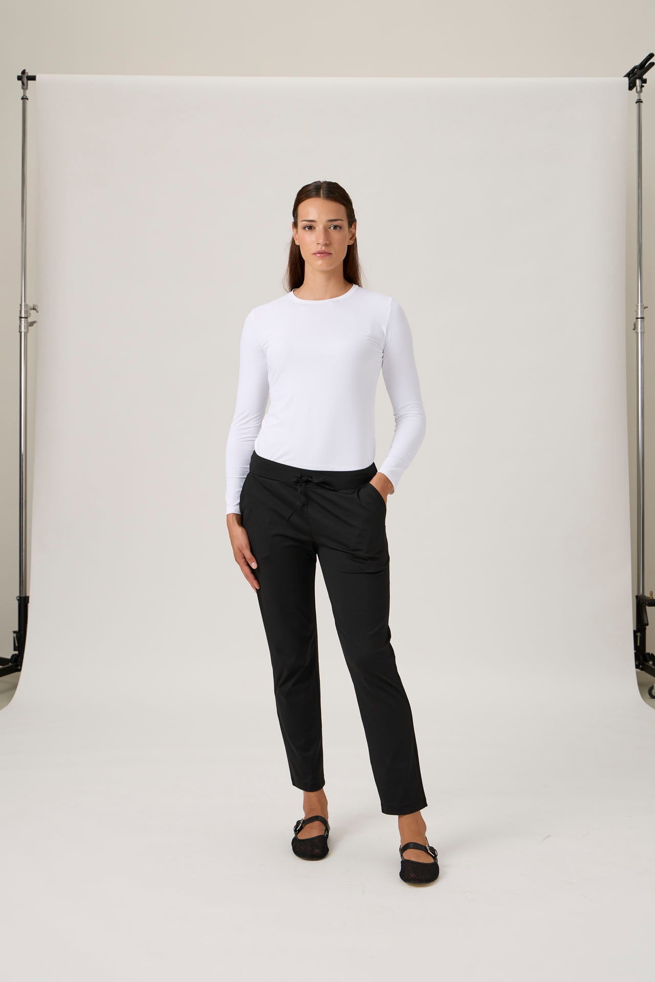 Drawstring Pants 4015 Nair - Black