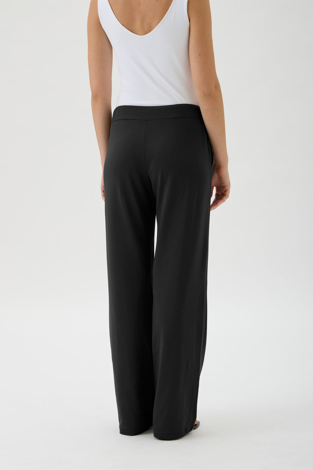 Drawstring Pants Wide Legs - 4024 Nair Black