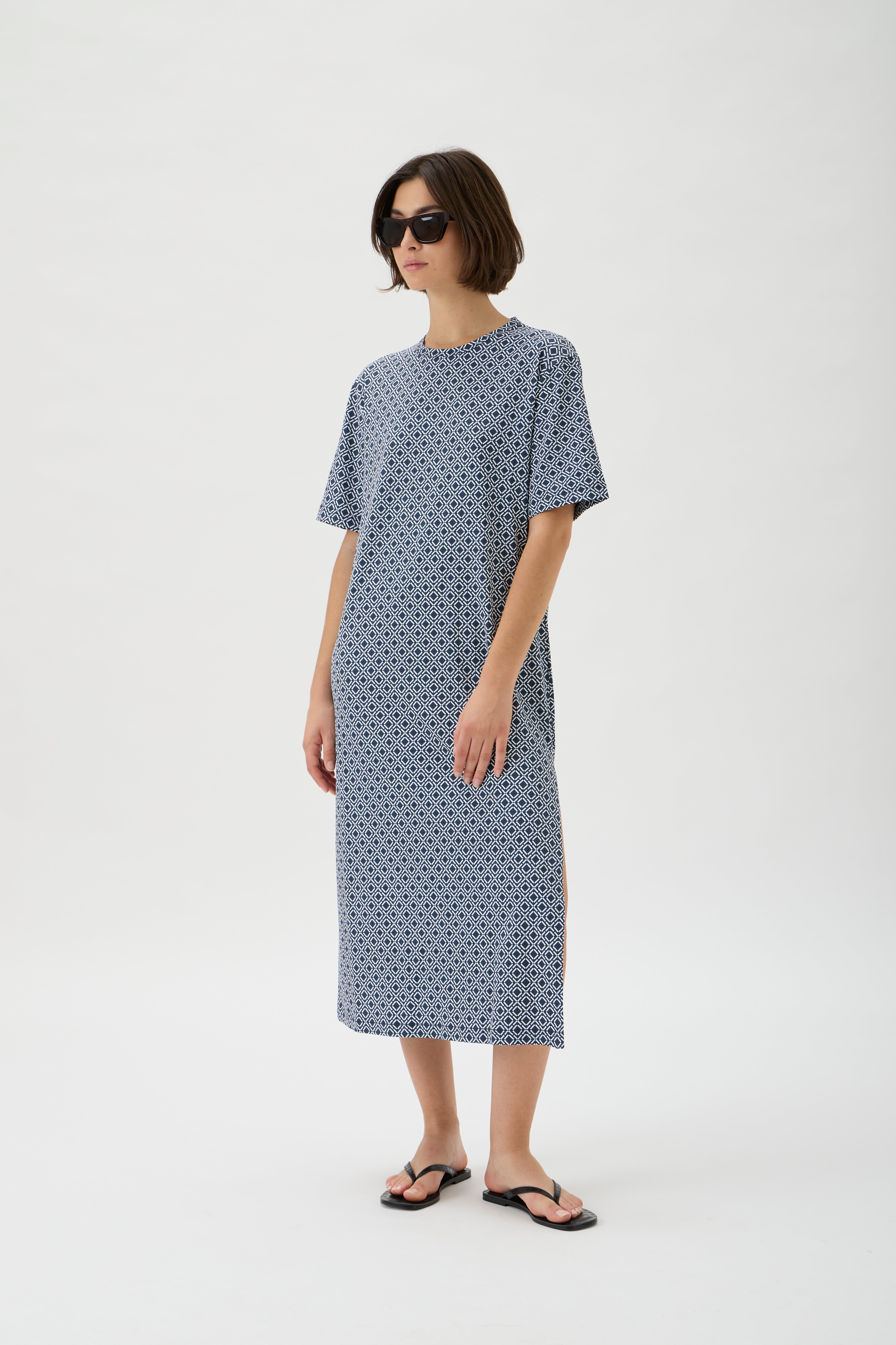 T-shirt Dress – Nair 9516 Print Blue Crew