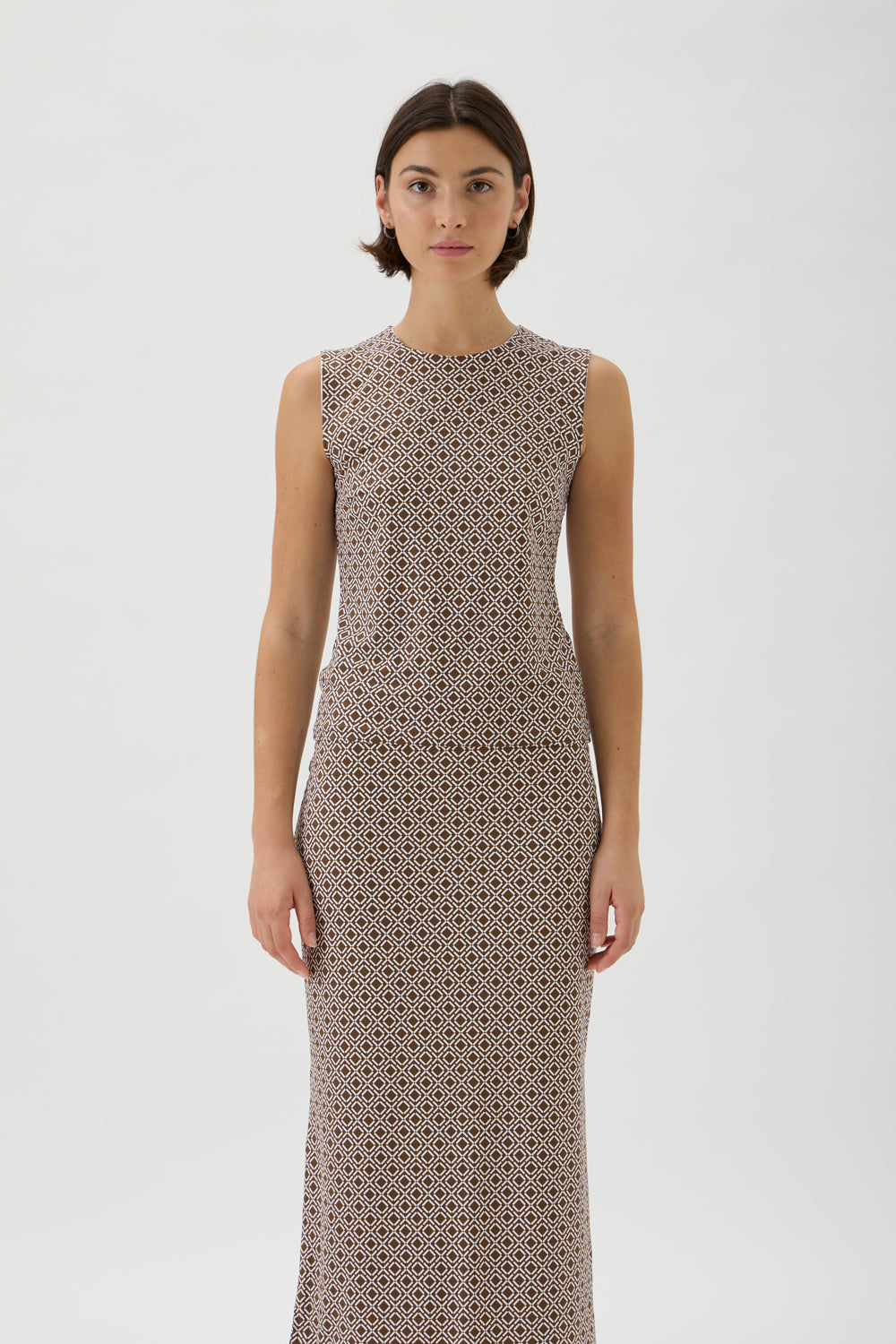 Blouse No Sleeves – Nilo 1182 PRINT NOCCIOLA