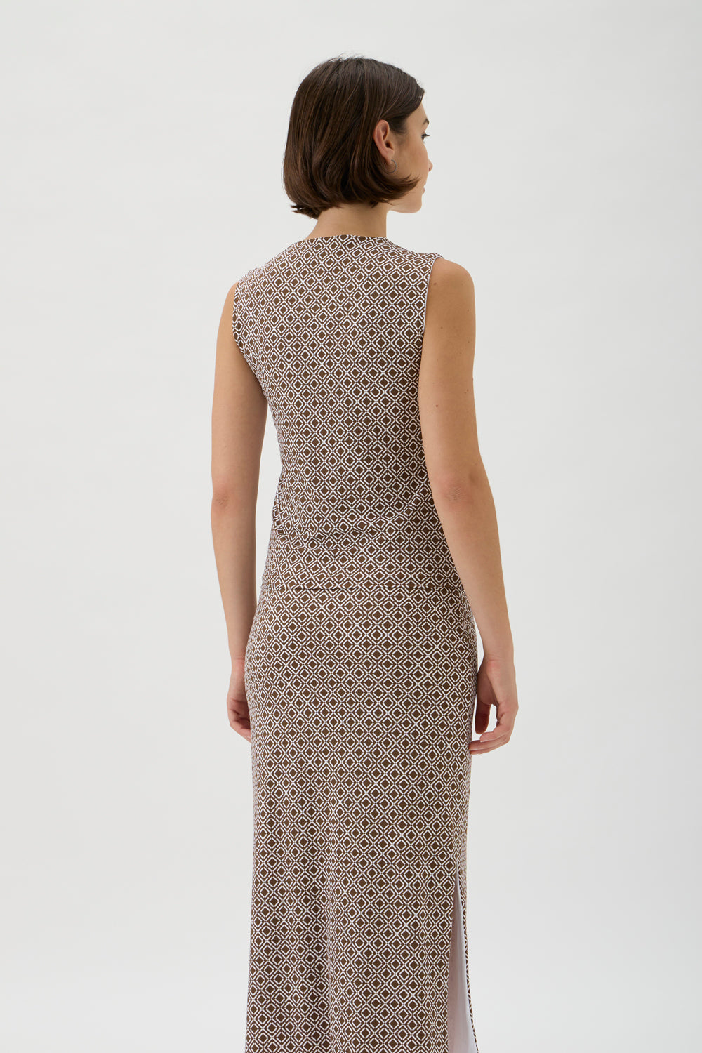 Blouse No Sleeves – Nilo 1182 PRINT NOCCIOLA