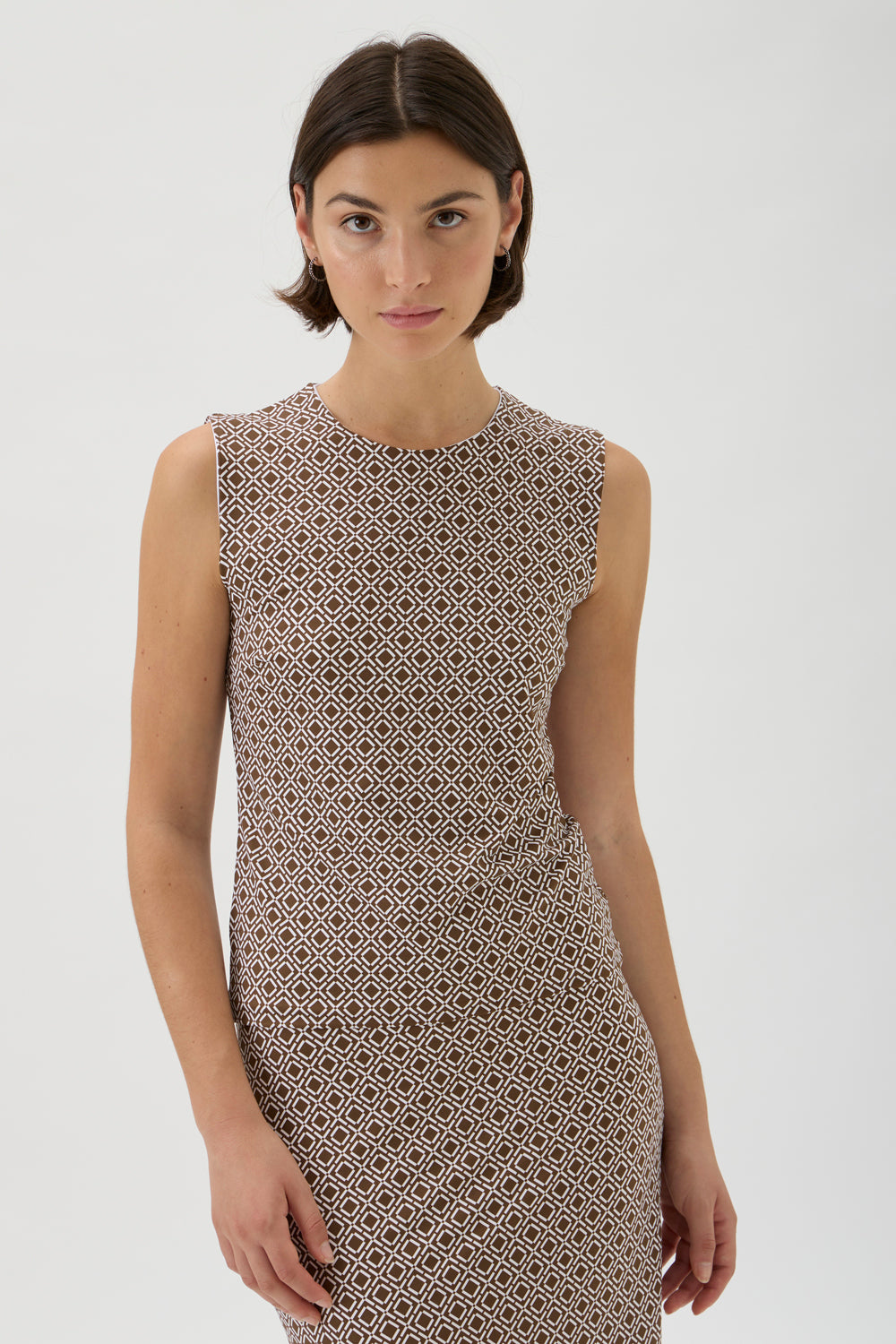 Blouse No Sleeves – Nilo 1182 PRINT NOCCIOLA