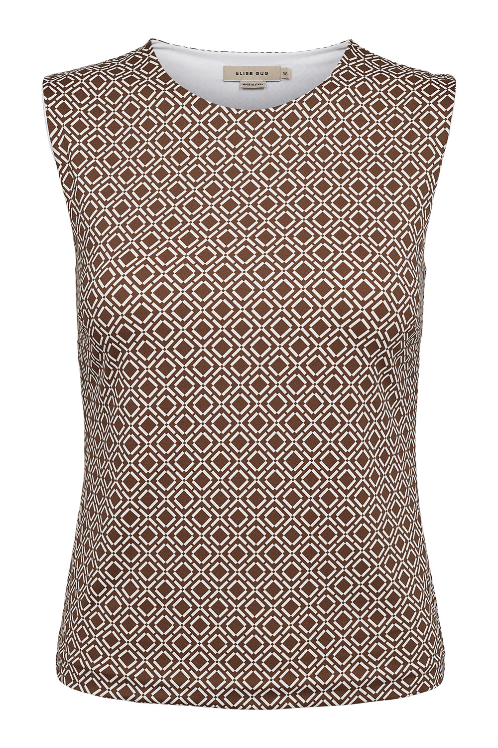 Blouse No Sleeves – Nilo 1182 PRINT NOCCIOLA