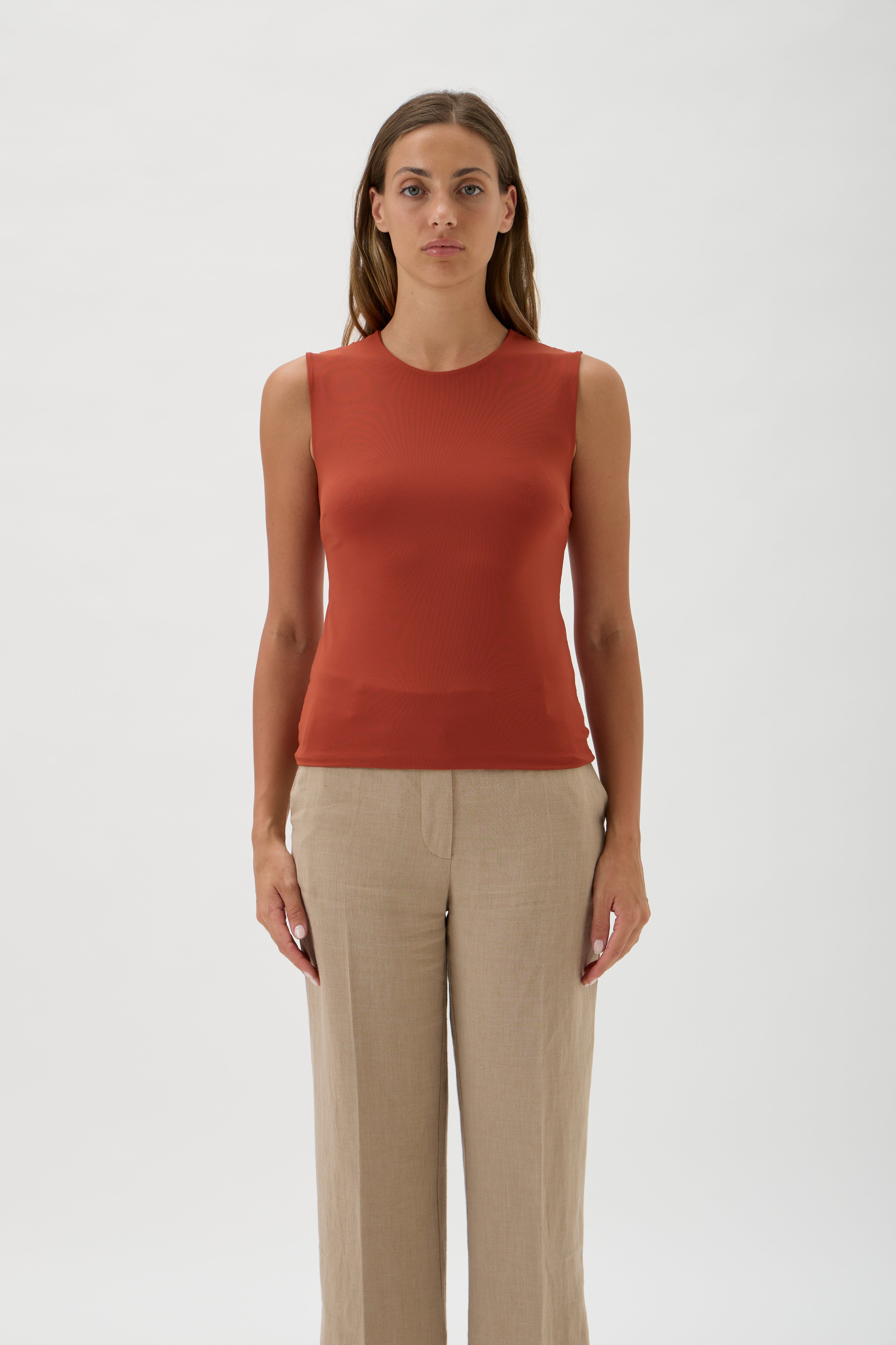 Blouse No Sleeves – Nilo 1182 Terra Rossa