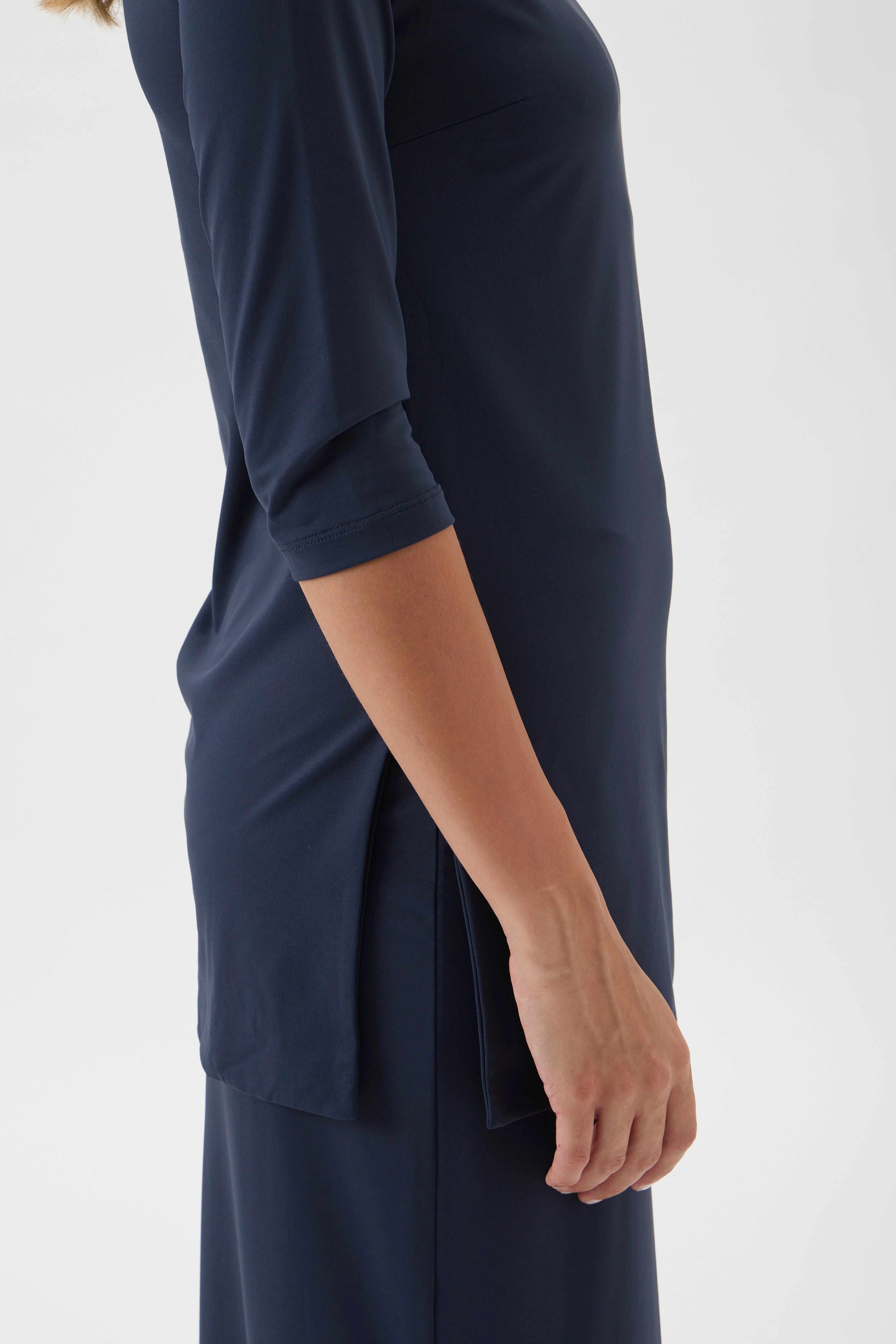 Draped Blouse Long Sleeves – Nilo 1195 Blue Crew