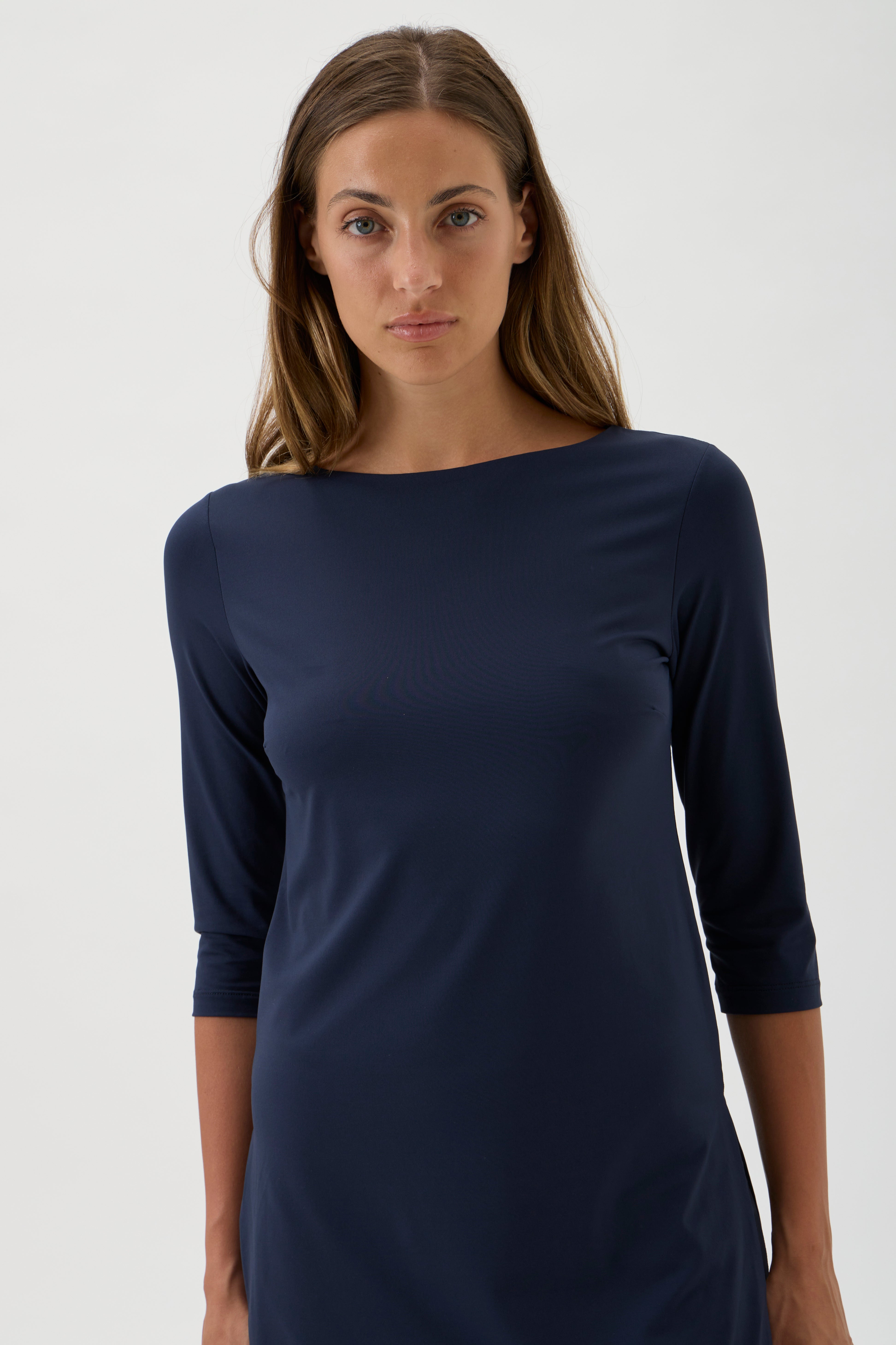 Draped Blouse Long Sleeves – Nilo 1195 Blue Crew