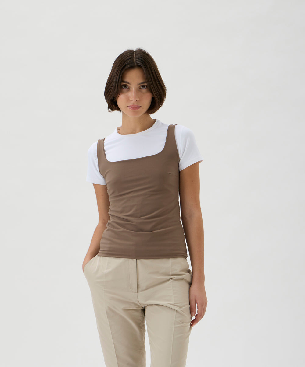 Classic Tank top - Nilo 149 Nocciola