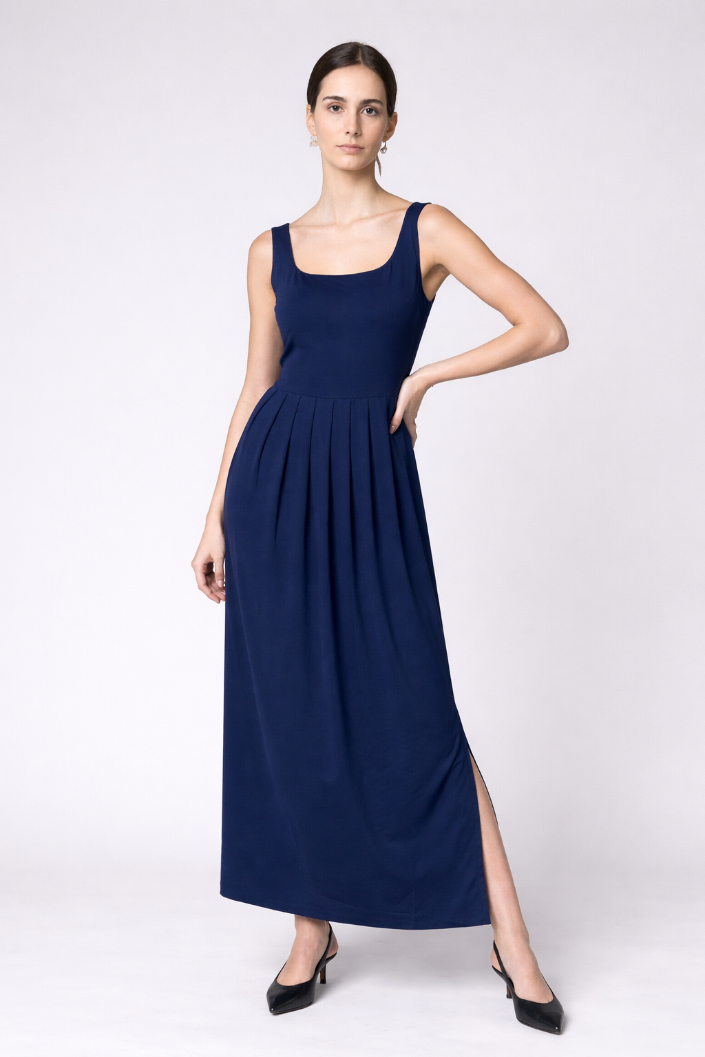 Pleated Tanktop Dress - 9114 Blue Crew