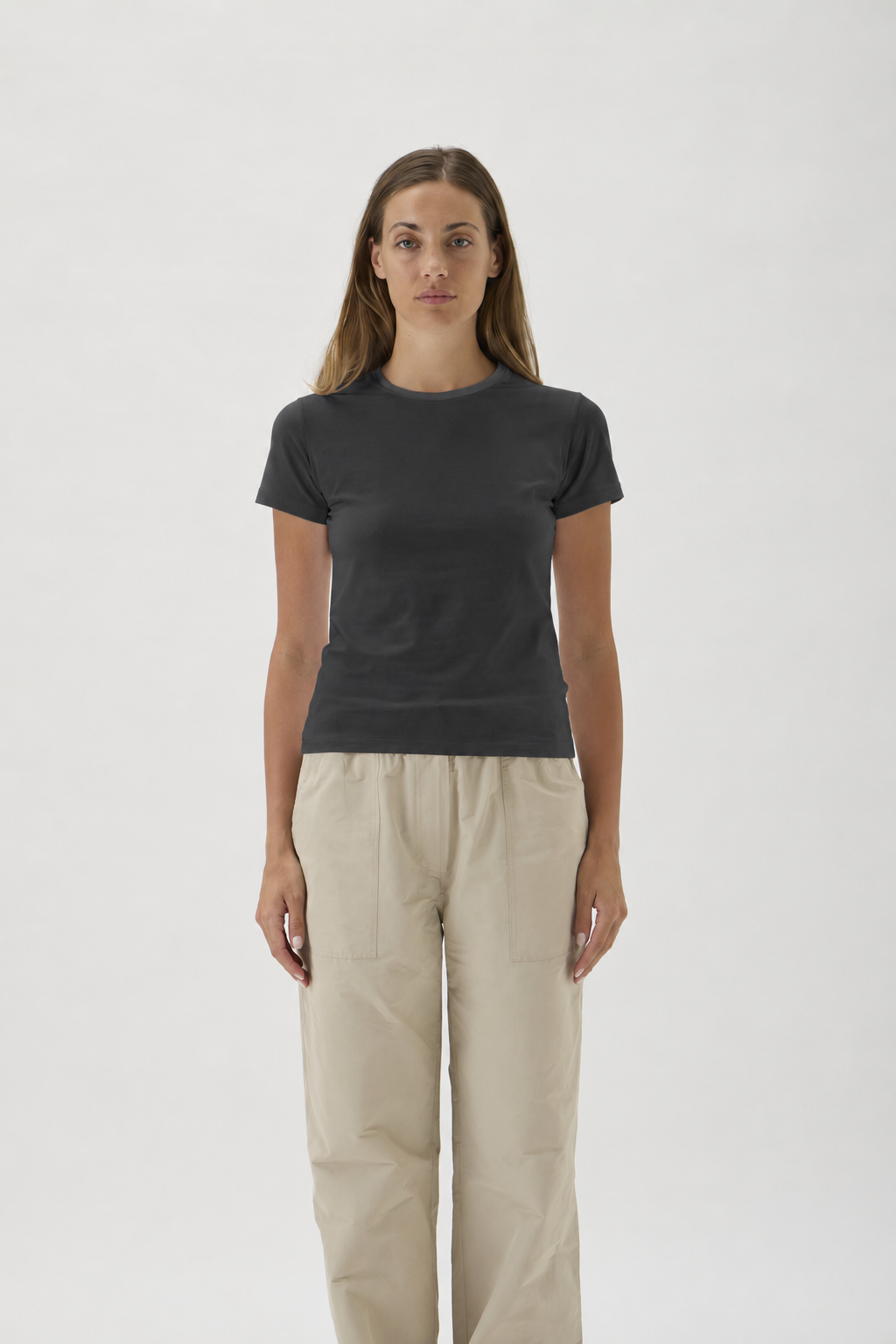 Short Sleeved Fitted T-shirt In Nilo - 1002 Black