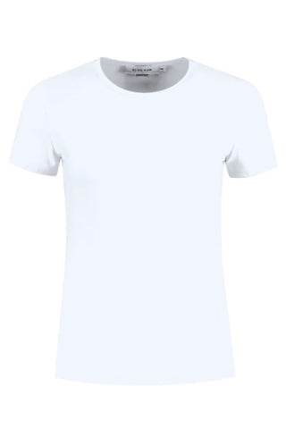Short Sleeved Fitted T-shirt In Nilo - 1002 White