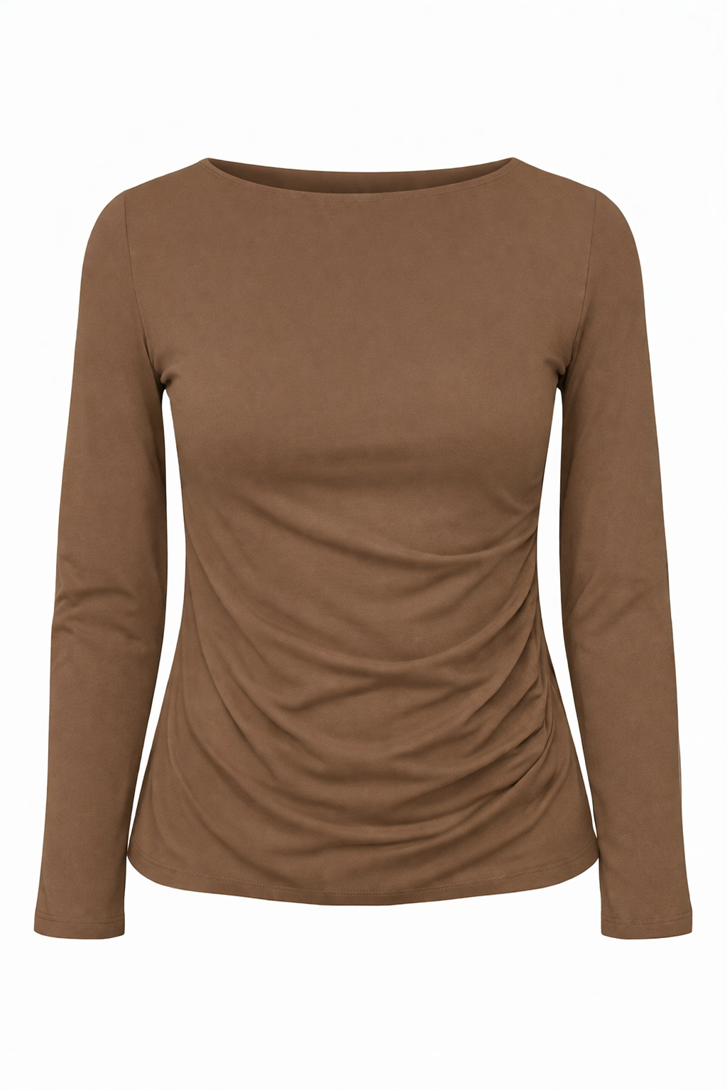 Draped Blouse Long Sleeves – Nilo 1195 Nocciola