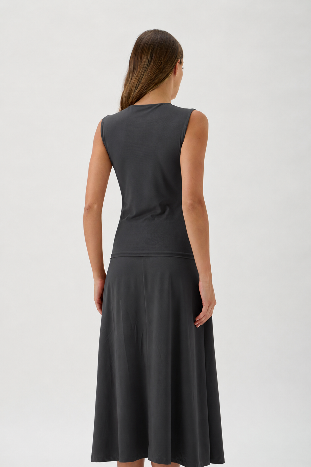Mid-Length A-Line Skirt – Nilo 3355 Black