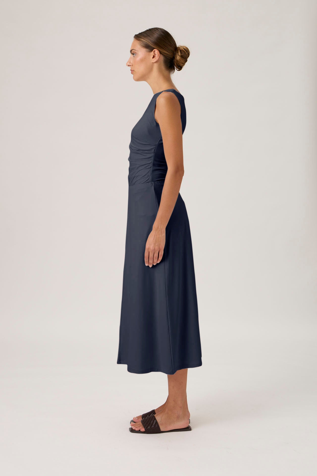 Mid-Length A-Line Skirt - Blue Crew