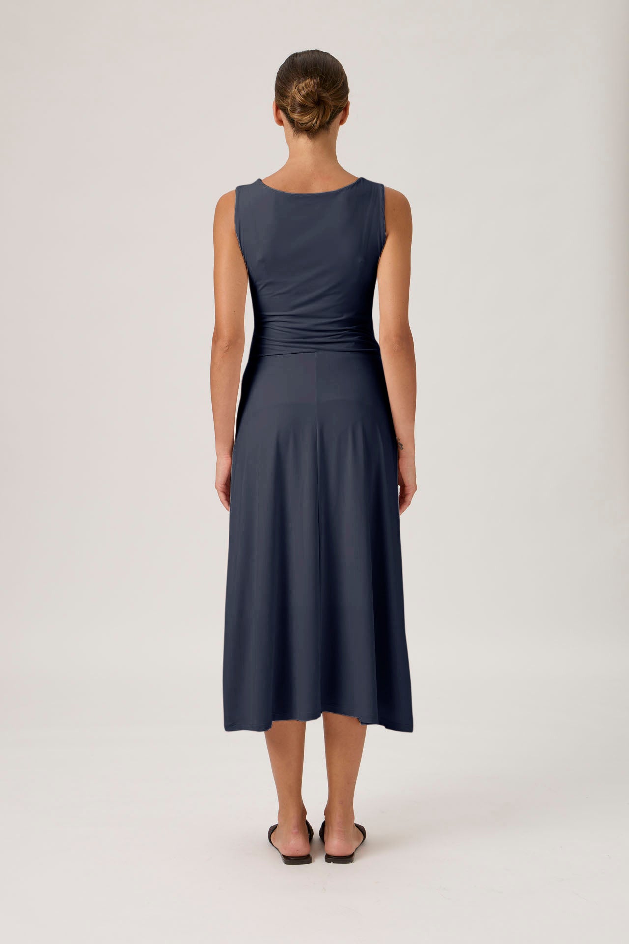 Mid-Length A-Line Skirt - Blue Crew