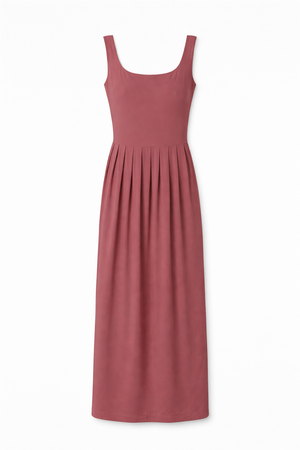 Pleated Tanktop Dress - 9114 Kiss-red