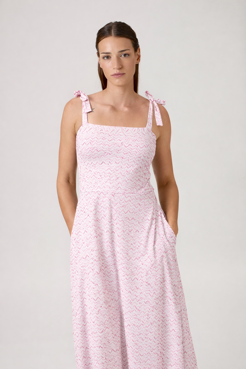 Tie-Strap Dress - 9494 Print Rosa