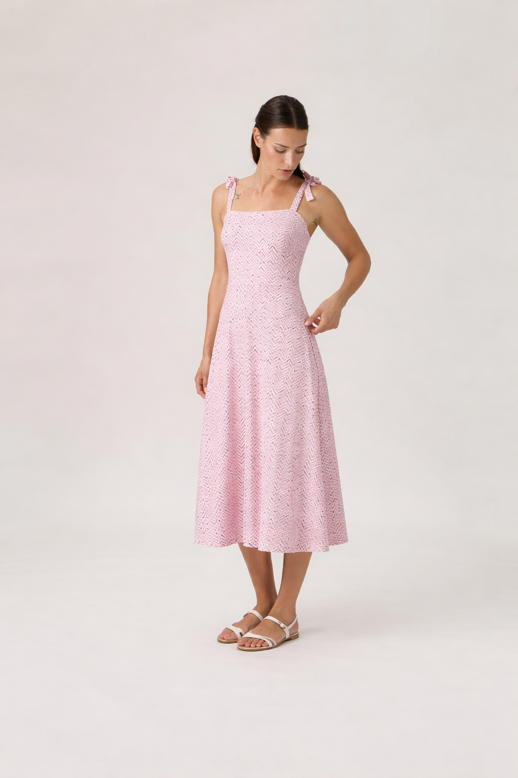 Tie-Strap Dress - 9494 Print Rosa