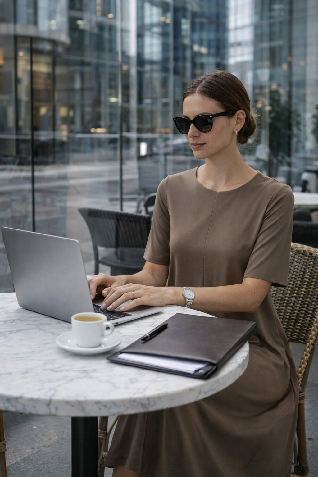 Long Flared Skirt Dress – Nilo 9512 Nocciola