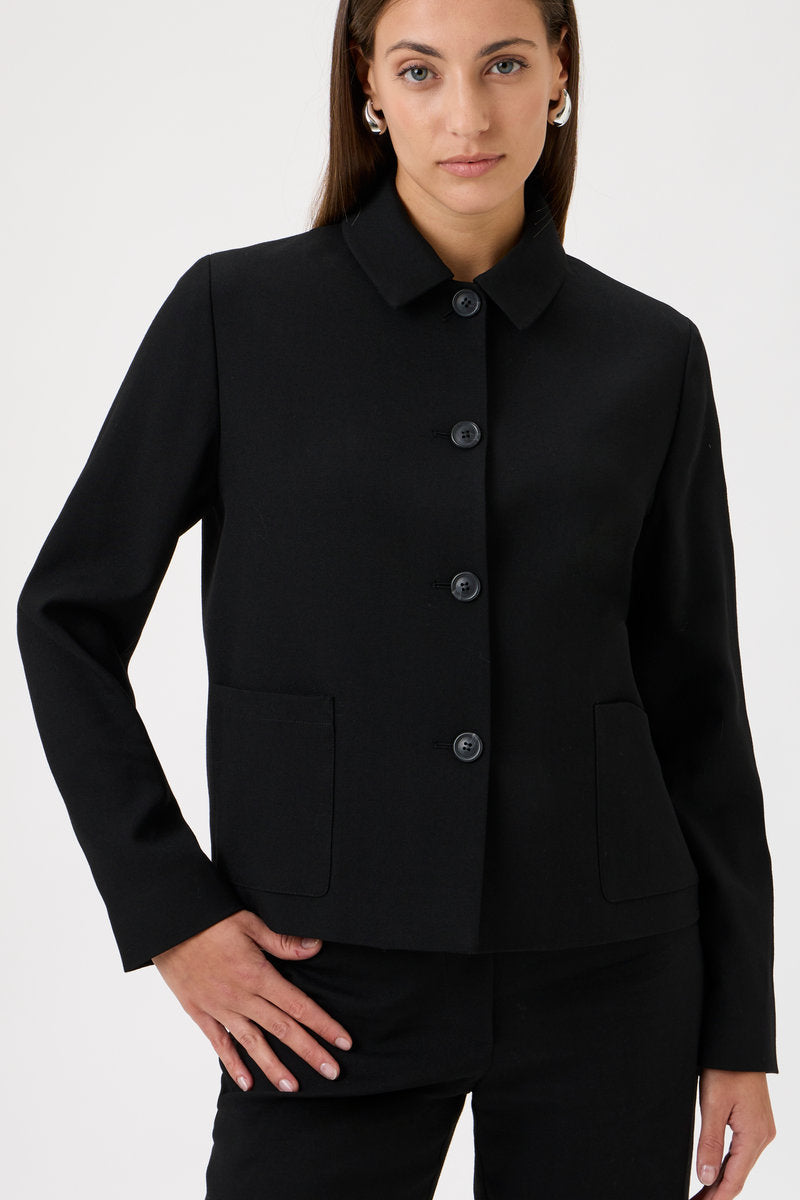 Short Cotton Stretch Jacket – Papabile - 5038 Black