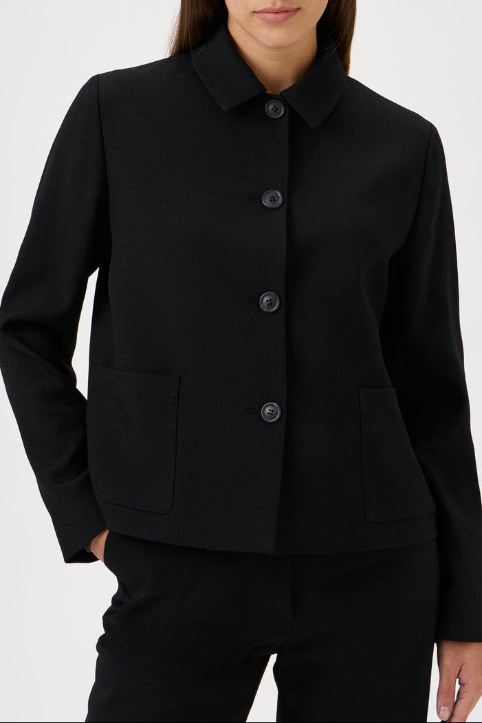 Short Cotton Stretch Jacket – Papabile - 5038 Black