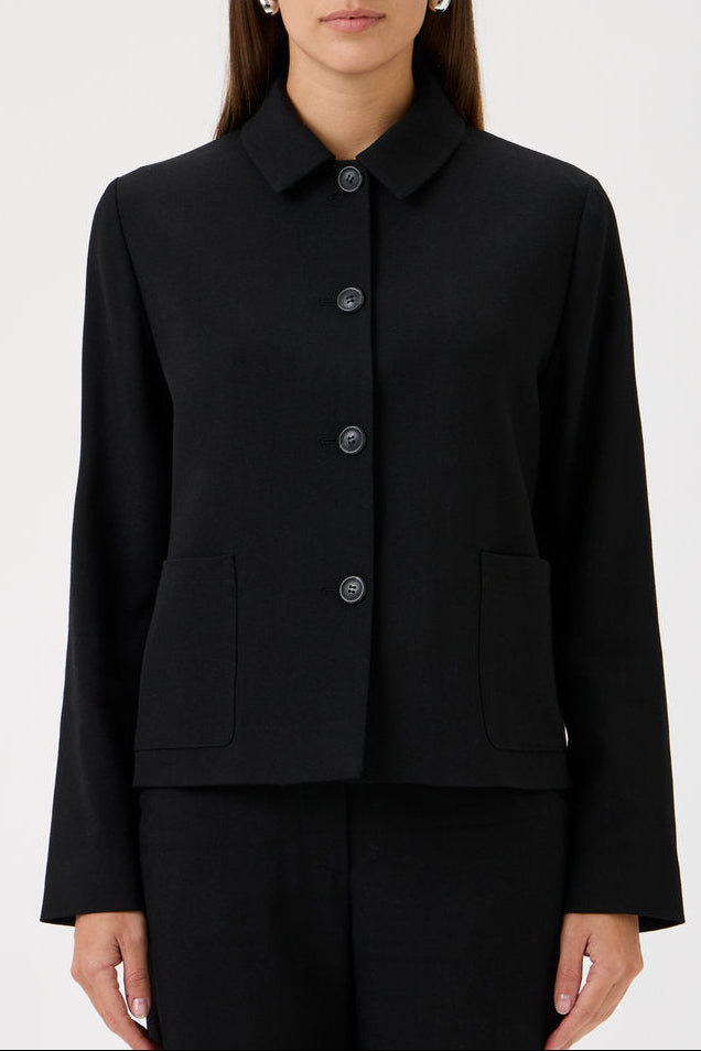 Short Cotton Stretch Jacket – Papabile - 5038 Black