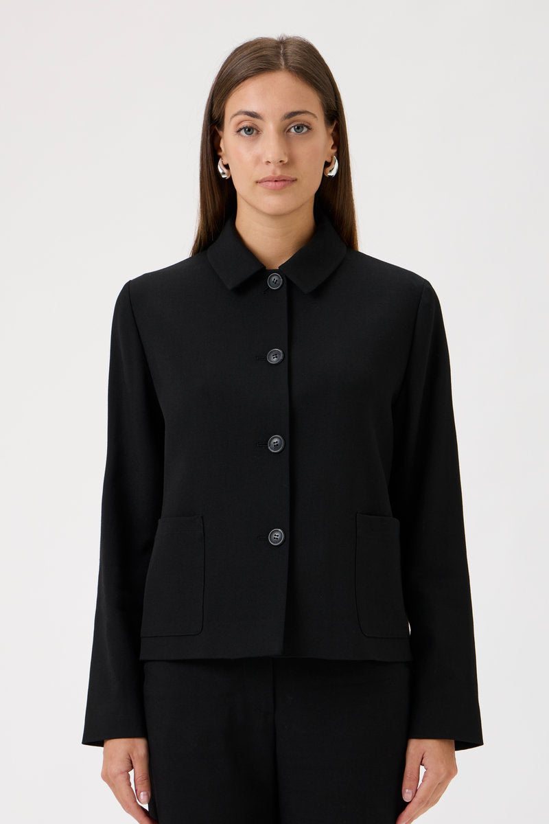 Short Cotton Stretch Jacket – Papabile - 5038 Black