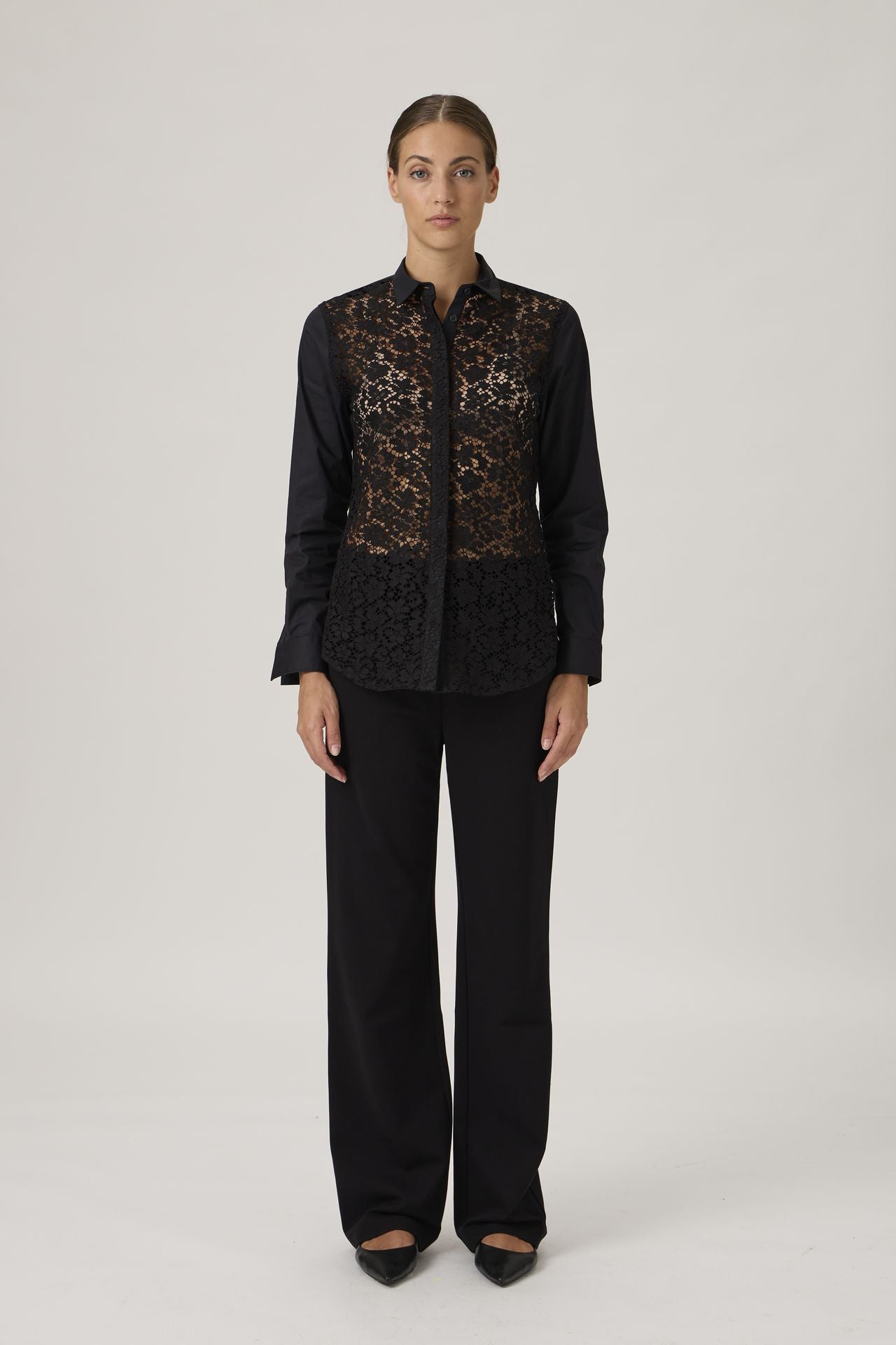 Classic shirt in jacquard - Black